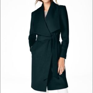 Cole Haan Belted Wool Wrap Coat